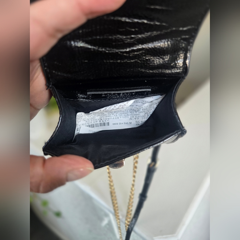 Zara Basic Collection Elegant Black Mini Bumbag - image 3